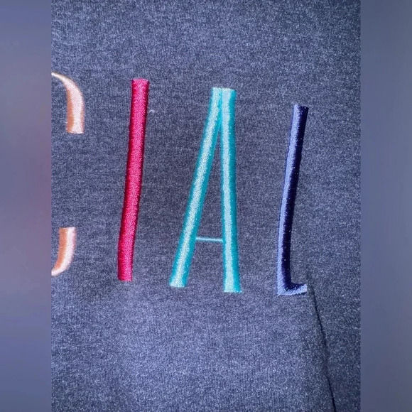 WildFox SOCIAL French terry crewneck sweatshirt hoodie navy size M - Picture 8 of 11